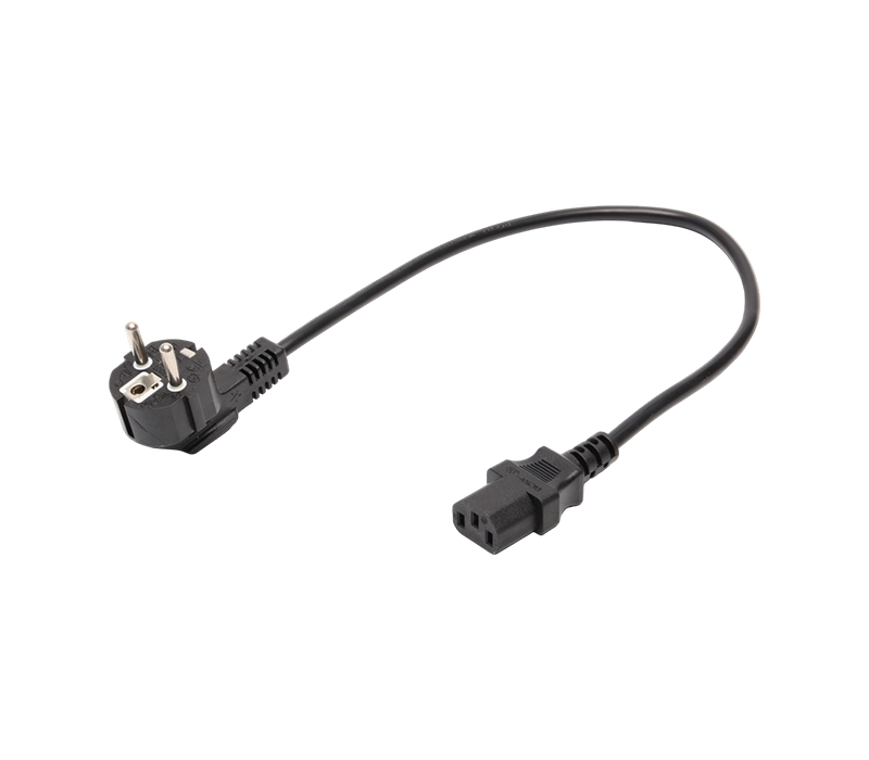 JT008/FY003+JT-ST3 16A 250V Enchufe de codo de 90 grados de tres clavijas estándar europeo con conector IEC C13