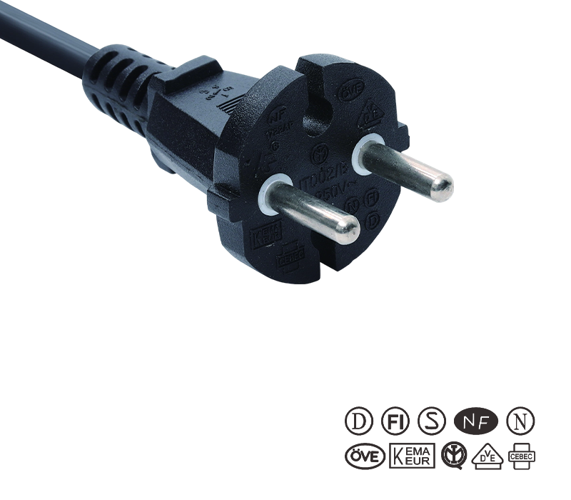 JT002/B/FY002 16A 250V Enchufe de herramienta de dos clavijas estándar europeo