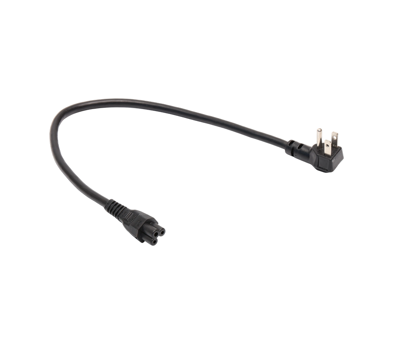 Conector enchufable en ángulo de 90 grados de 3 pines estándar americano JT-3B+JT-ST2B/ST2B 15A 125V para IEC C5