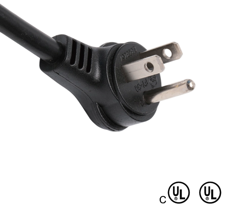 Enchufe de codo de tres clavijas estándar americano FY-3Q 15A 125V