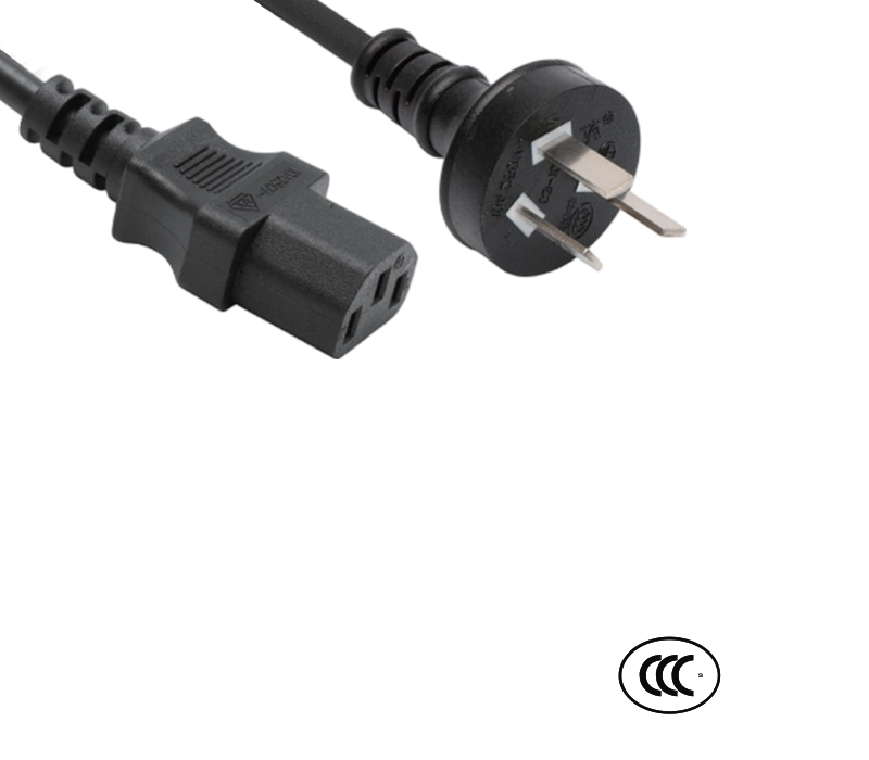 Enchufe estándar chino de tres clavijas C3-10C+JT-ST3 de 10 A y 250 V con conector IEC C13