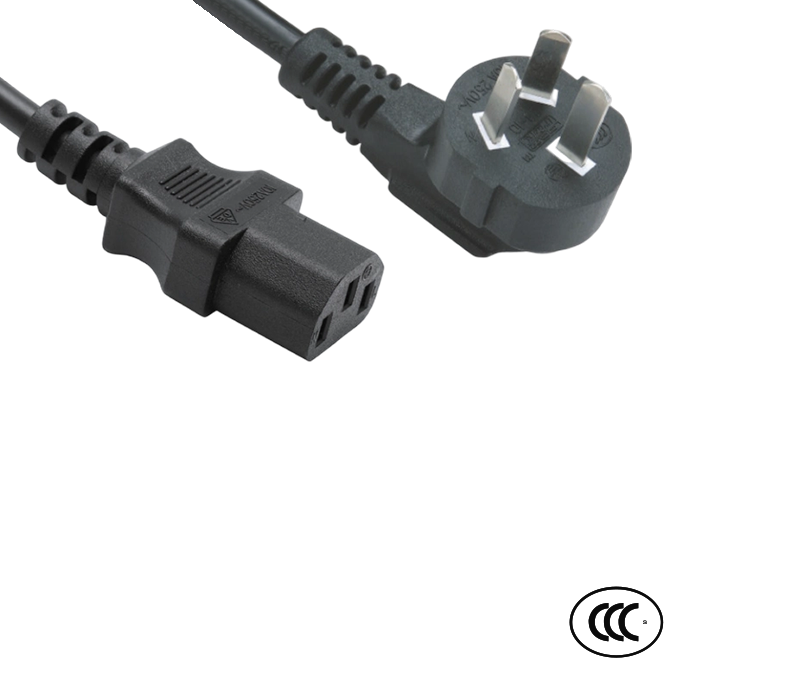 C3-10+JT-ST3 10A 250V Enchufe de codo estándar chino de 90 grados con conector IEC C13