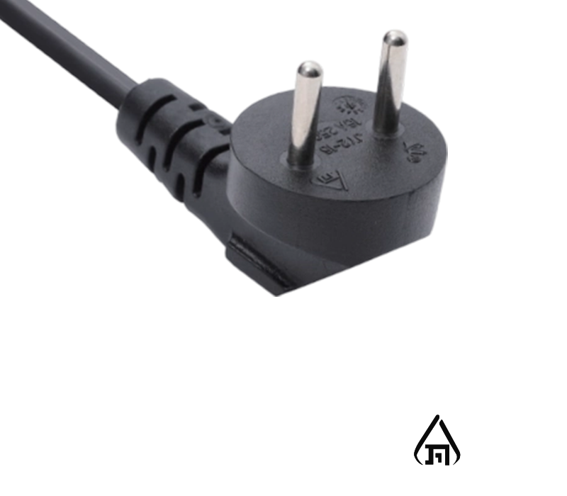 JY2-16 16A 250V Codo de dos clavijas Israel de 90 grados