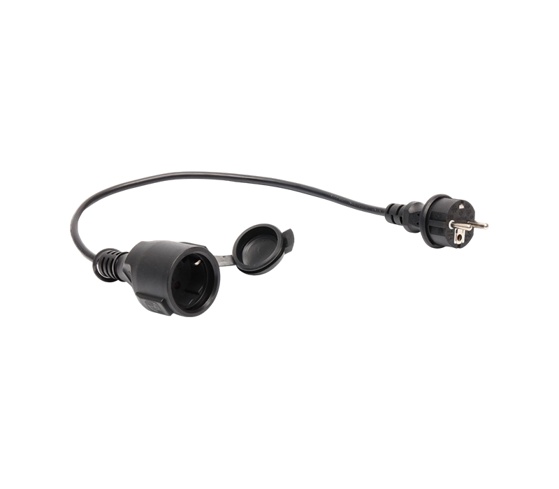 JT003-F/FY003-F+GZF3-16 Cable de extensión impermeable de tres clavijas estándar europeo de 16A y 250 V