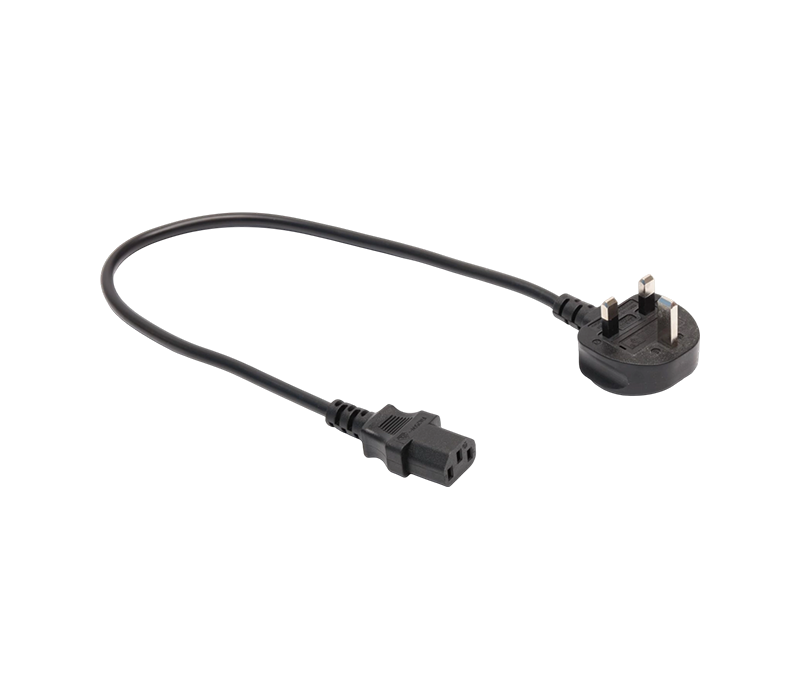 Enchufe británico de tres clavijas FY006A+JT-ST3 13A de 250 V con fusible instalado en el conector IEC C13