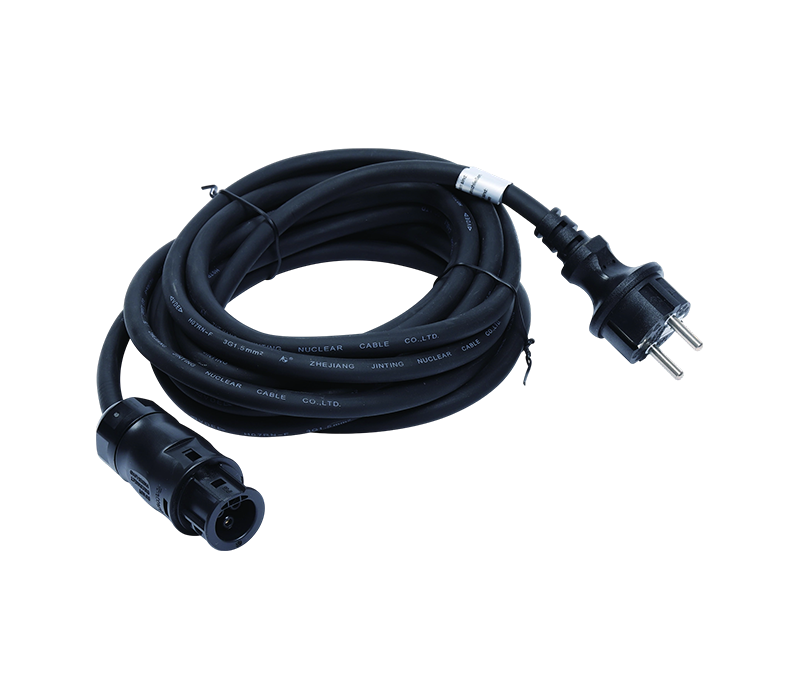 Cable solar de enchufe estándar europeo, conector eléctrico de 3 pines, 16 A CA 250 V