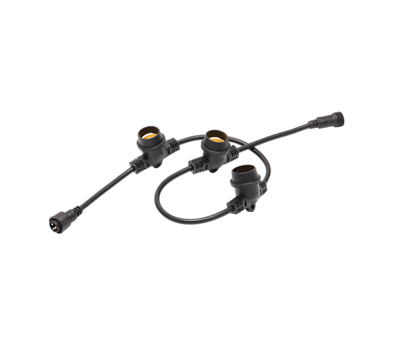 Cadena de luz LED JD-PY con conector impermeable de tres pines