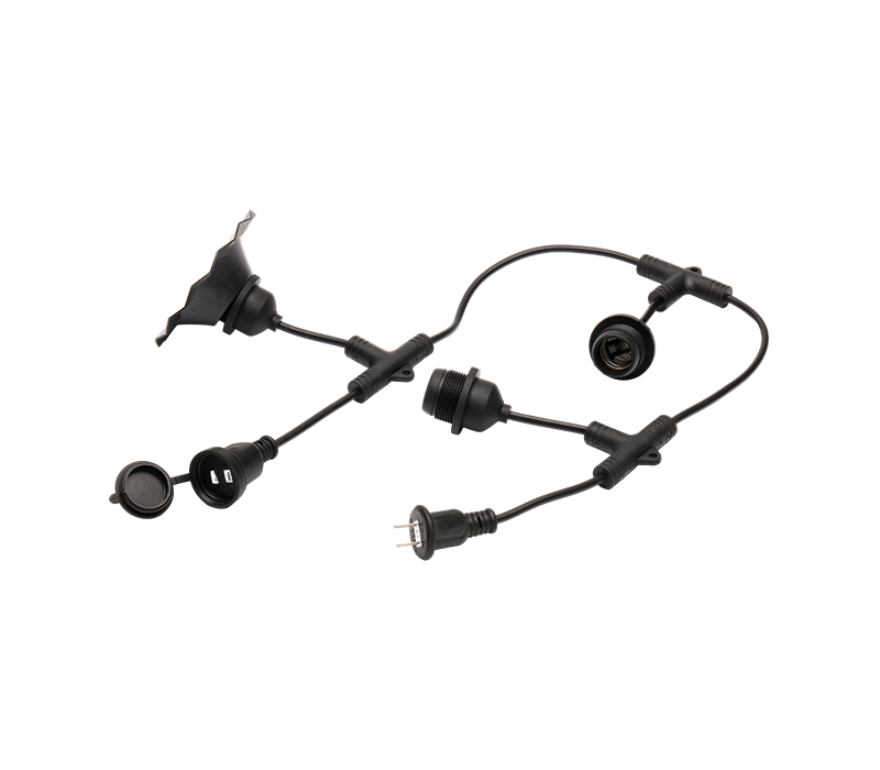 JD-2-24 Accesorios de iluminación exterior con especificaciones de EE. UU. Luces de jardín LED impermeables Luces de cadena S14 Enchufes E26