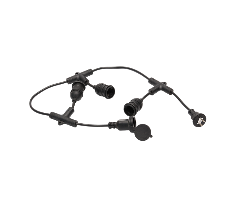 Luces LED para exteriores con base JD-2B-24 E26/E27 con enchufe y toma de corriente japoneses a prueba de agua