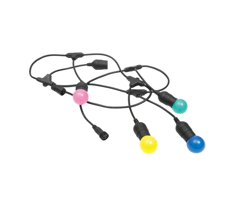 Luces coloridas de hilo de jardín de bajo voltaje