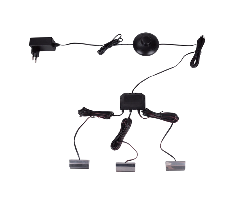 Luces de moldura de gabinete CLS-12 de 12 V CC con interruptor de pie